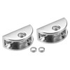 Sourcingmap Glass Shelf Brackets Zinc Alloy Clamp Clip Holder Half