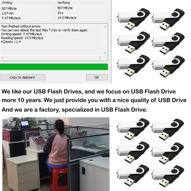 Mokaabb USB Stick 512MB Bulk Cle USB Flash Drives 100