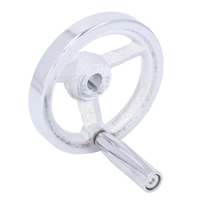 3 Spoke Hand Wheel with Revolving Handle Cast Iron Round