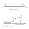 DALS 4 Inch Round Recessed Panel Light with Junction Box/Driver