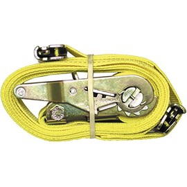 Buyers Products 01077 E Track Ratchet Tie Down, 2 Inches X 20 FT Long, Rachet Strap for E-Tracks Systems, E Track Accessories, E-Track Storage Solution for Trucks, Enclosed Trailers, Vans & Garages