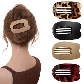 4-Pack Duckbill Hair Clips for Women,Flat Claw Design,Solid Color,Casual Elegant for Thick or Thin Hair,Suitable for All Hair Lengths
