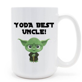 Mycheny Yoda Best Uncle Ever Coffee Mugs (15 oz) - Birthdays, Christmas, and Father’s Day Gifts from Nephew and Niece