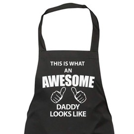 60 Second Makeover Limited This Is What An Awesome Daddy Looks Like Black Apron Novelty Gift Chef House Warming Kitchen Present Fathers Day