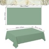 JCTHKUKU 2 Pcs Sage Green Tablecloth Plastic Disposable Sage Table