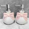 Hosoncovy Bow Ceramic Liquid Soap Dispenser with Pump,Round Pump Bottle