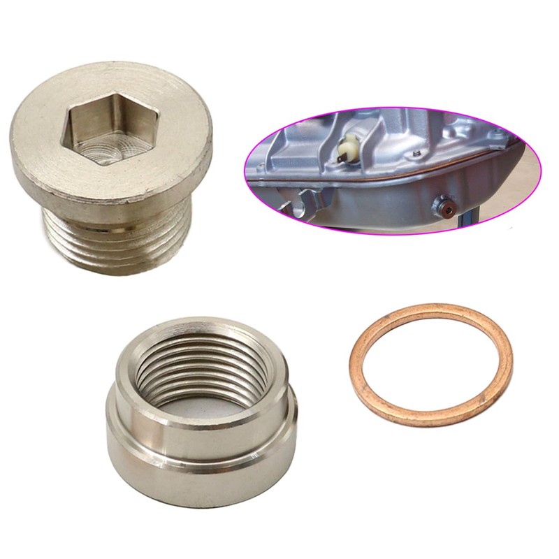 GXARTS 12mm Transmission Drain Plug Kit Steel Bung & Steel