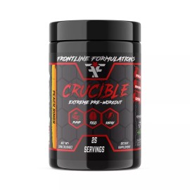 Frontline Formulations, Crucible Pre-Workout Powder (30 Servings) - Peach RIngs