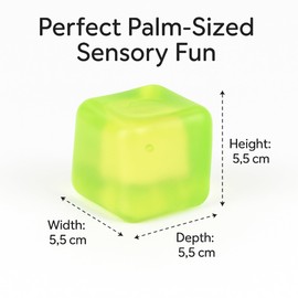 Cool Cubes Stress Balls for Autism, Strength Squeeze Squishy Cube Fidget Toys for Kids Adults, Square Stress Balls Anxiety Relief, Sensory Toys for ADHD Autism Classroom, Party Bag Fillers (3)