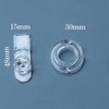 Pack of 5 Transparent Round Acrylic Plastic Cam Lock Latch