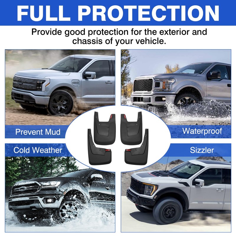 Autorder Mud Flaps Splash Guards for 2019-2022 2023 2024 Dodge