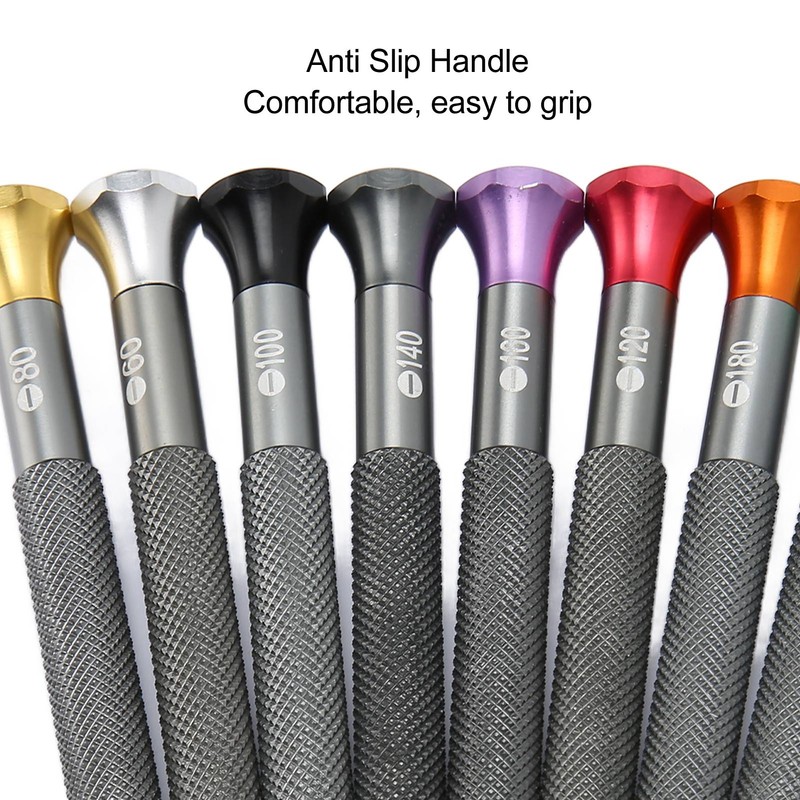 8 Pcs Watch Screwdriver Set 0.6 To 2mm Precise Slot
