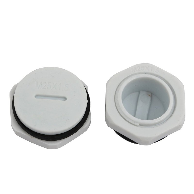 sourcing map GLW-M25 Nylon Male Thread Cable Gland End Cap
