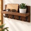 Wall Mounted Wooden Key Holder for Entryway Organization – Rustic