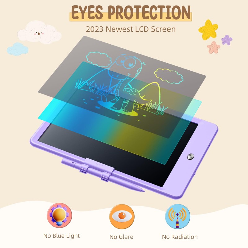 Kidopire LCD Writing Tablet, 2Pack Reusable Drawing Pad for Kids,