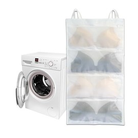 Bra laundry bags for washing machine, 1pc, Holds 4 D-F cups sizes, Cleans, Drys, Storage and Dust-proof 4-in-1, Cleans Better Than a Single Laundry Bag