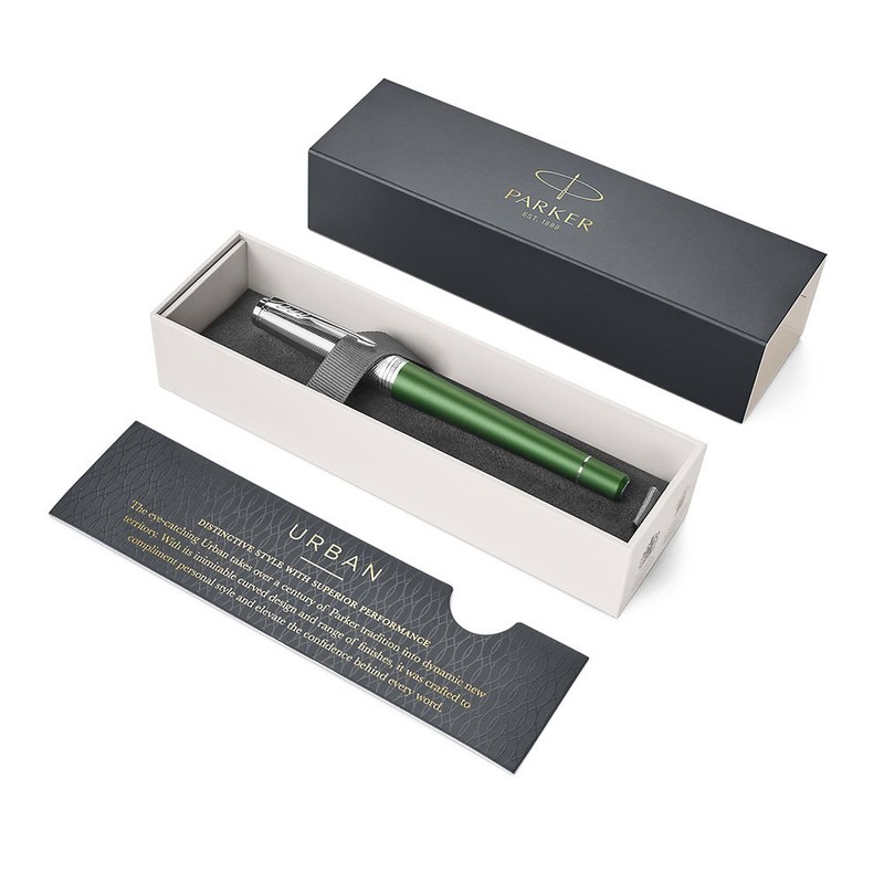 Parker Urban Rollerball Pen, Premium Green with Fine Point Black,