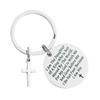 VALAFO Baptism Keychain Gifts for Women I Am The Daughter of A King Adult Baptism Key Chain, Stainless Steel, stainless steel