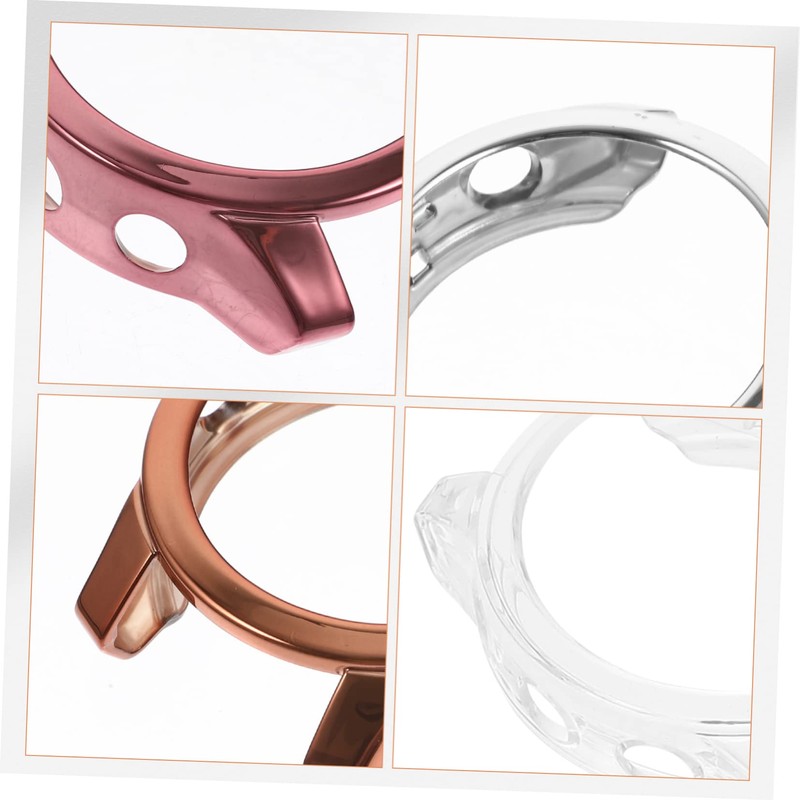 jojofuny 4pcs TPU Watch Protective Covers for Smartwatch Screen Protectors