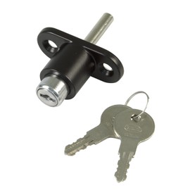 Amig - Security Lock for Window Mod.45 | Mortice Lock with 2 Keys + Screws for Installation | Made of Steel Painted Black | Dimensions: 53 x 23 mm