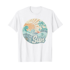 Here Comes The Sun Retro 60s Faded Summer T-Shirt