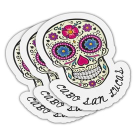 imakestickerz.com IMS Cabo San Lucas Mexico Vinyl Sticker Decal Waterproof Travel Baja California Los Cabos Souvenir Gift - 3 Pack Purple, Black, Yellow, Green, Blue IMS-S-T-MX-CBOSKL-3PK