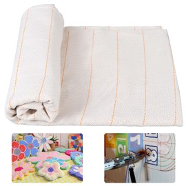 40" x 40" Monks Cloth for Punch Needle Rug Tufting Fabric with Marked Lines, Punch Needle Fabric for Gun Rug Tufting and Embroidery,White Punch Needle & Tufting Cloth