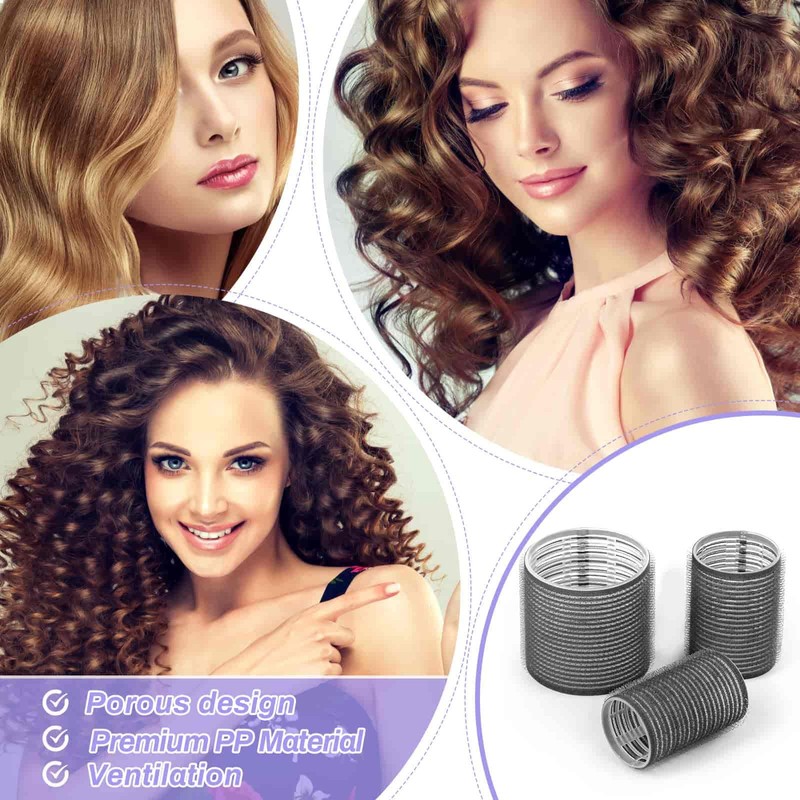 Self Grip Hair Rollers and Curlers Set - 24 Pieces