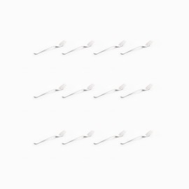 zanetti Set of 12 Dessert Forks Made of 18/C Stainless Steel Boston Model Polished and Robust Steel 12 Pieces Made in Italy Grey 590614