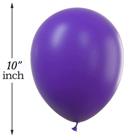 10 inch Purple Balloons Colorful Round Party Balloons for Birthday Party Wedding Anniversary Baby Shower Purple Party Decoration Supplies Pack of 25