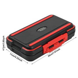 Tibapla Fishing Tackle Box, ABS Waterproof Fishing Lure Box, 30 Compartments Fishing Organizer Box Multifunctional Fishing Box for Hooks Bait Lures Fishing Accessories (Black)