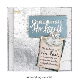 Ideen mit Herz Imitation Silver Leaf, 15 cm x 15 cm, 25 Sheets, Imitation for Silvering Surfaces and Objects, Crafts, Art, Decoration, DIY, Crafts, Upcycling, Silver