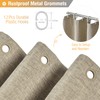 BTTN Fabric Shower Curtain - Linen Textured Weighted Cloth Shower