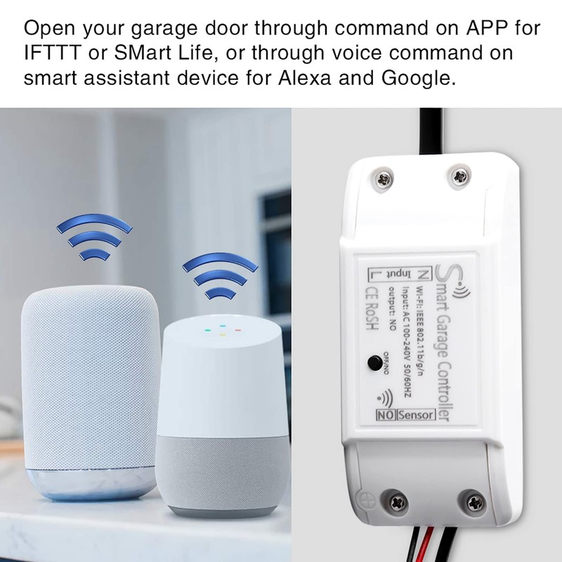 Garage Door Controller Smart WiFi Remote Compatible Abridor de puerta