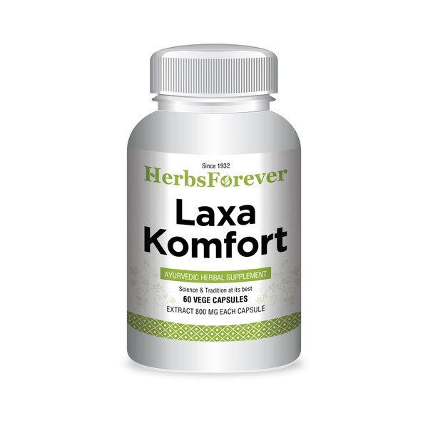 HerbsForever Laxa Komfort Capsules – Laxative Supplement – Promote Abdomen Health – 60 Capsules