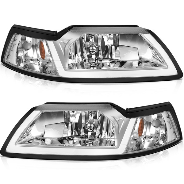 LSAILON LED Headlight Assembly Replacement Fit For Ford For Mustang