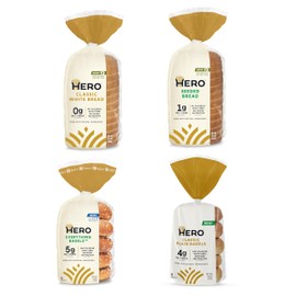 Hero Bread™ Toaster Treats Bundle - High Fiber, 0g Sugar Sliced Breads & Bagels (4 Count)