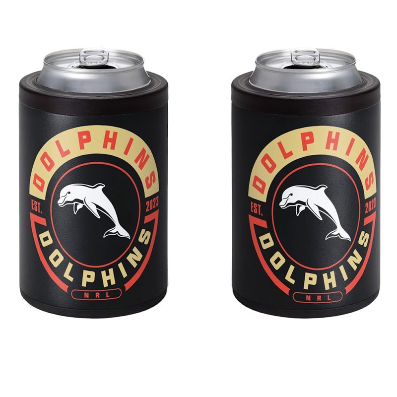 Redcliffe Dolphins NRL Rugby League Insulated Can Cooler with Lid