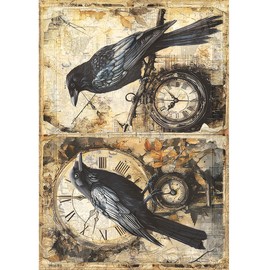 Ciao Bella A5 Rice Paper Art Set - 8 Sheets Rice Paper (Dark Academia)