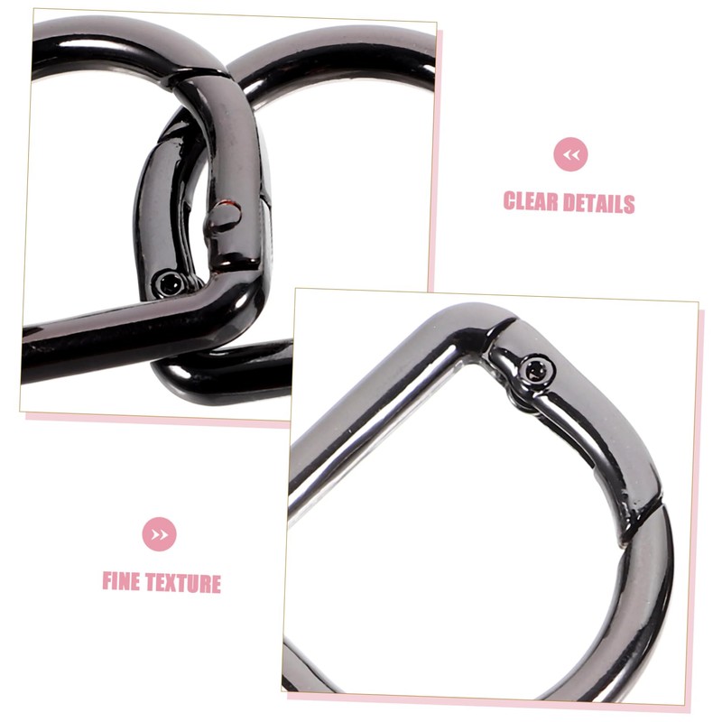 Operitacx 4Pcs Clip Carabiner Spring Snap Clip Hook for Handbag