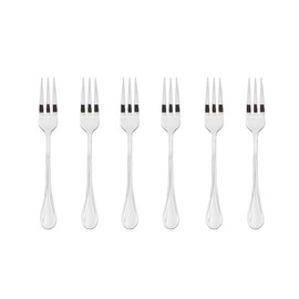 Sambonet Royal 52563A55 Dessert Forks Set, One-Piece Dessert Forks Made of 18/10 Stainless Steel, Dishwasher Safe, Pack of 6, Grey