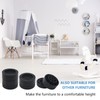 HANIHUA 4 Sets Furniture Risers 1 Inch Black Bed Risers,