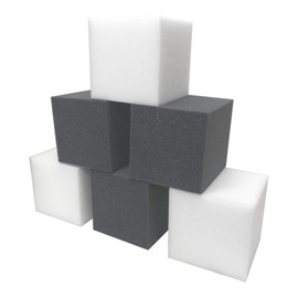 Foamma Charcoal and White Foam Pit Cubes/Blocks 9” x 9” x 9” 10 Pack for Gymnastics, Freerunning and Parkour Courses, Skateboard Parks, BMX, Trampoline Arenas