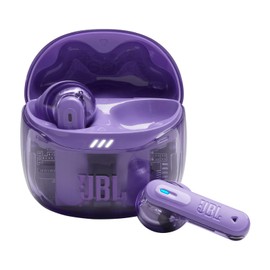 JBL Tune Flex Ghost 2 Wireless Bluetooth In-Ear Earphones with Noise Cancelling, 48 Hours Playback Time, IP54 Water and Dust Proof, Multipoint Connection, Ergonomic Design, Purple Ghost
