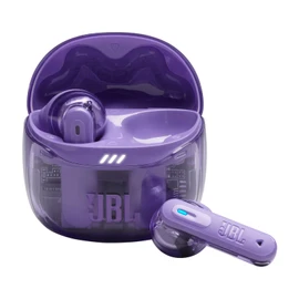 JBL Tune Flex Ghost 2 Wireless Bluetooth In-Ear Earphones with Noise Cancelling, 48 Hours Playback Time, IP54 Water and Dust Proof, Multipoint Connection, Ergonomic Design, Purple Ghost