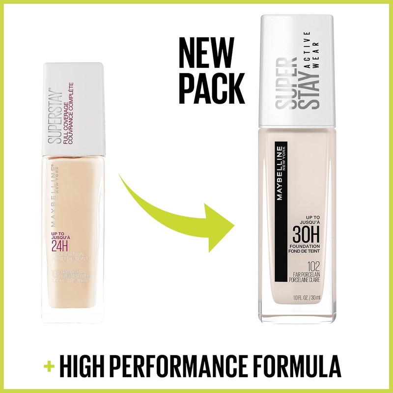 Maybelline Base Larga Duracion, Superstay Full Coverage, Tono 127, Sand