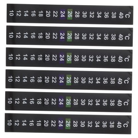 Gatuida 6pcs Black Temperature Stickers For Fish Tank Range Color Changing Aquarium Temperature Labels Ideal For Monitoring Water Temperature