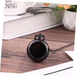 Gatuida 2pcs Retro Pocket Watch Necklace for Men and Women Vintage Design Creative Pendant Great for Family and Friends Suitable for Daily Life and Special Occasions Black