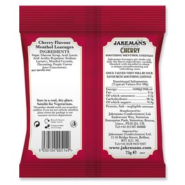 Jakemans Menthol Lozenges 100g Bag (Cherry, 100g)