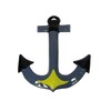 Generique Anchor Decorative Figure Blue/Black/Yellow 52 cm